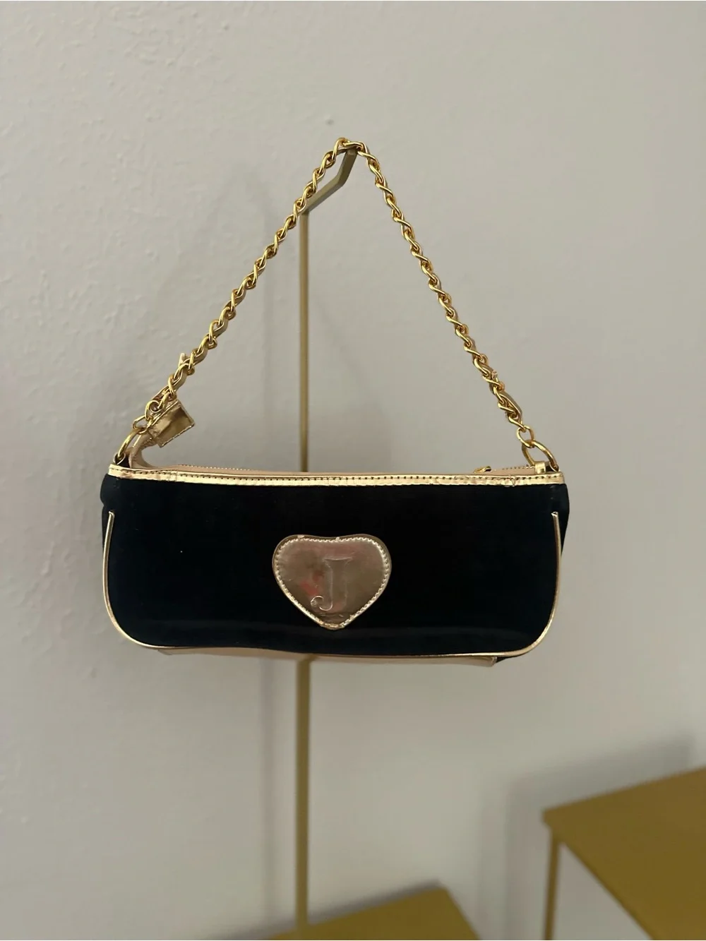 Juicy Couture Black and Gold Chain Shoulder Bag